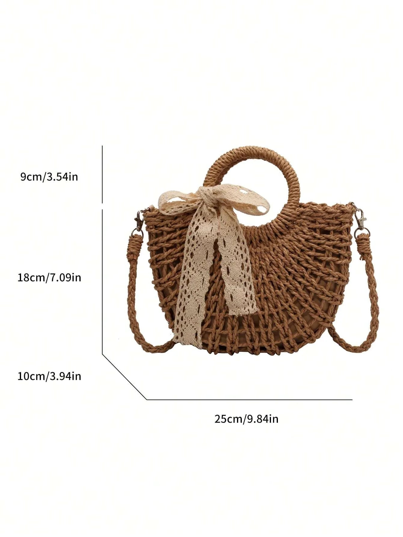 Torba letnia boho w kolorze khaki na piasku