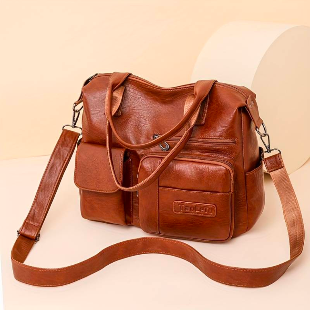Skórzana torebka crossbody – wnętrze i kieszenie