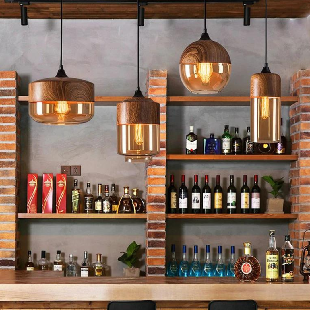 Lampa wisząca w aranżacji salonu w stylu skandynawskim