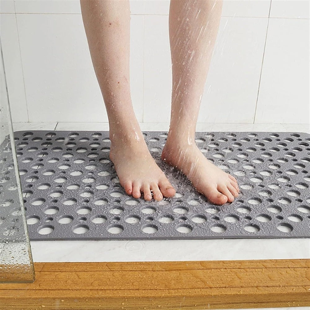 Antypoślizgowa Mata Prysznicowa 60x40 cm z Antybakteryjnym PVC – Bezpieczna i Trwała, Przezroczysta 1