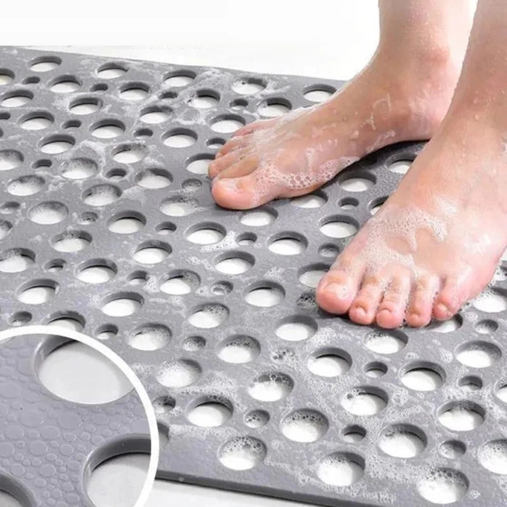 Antypoślizgowa Mata Prysznicowa 60x40 cm z Antybakteryjnym PVC – Bezpieczna i Trwała, Przezroczysta 4