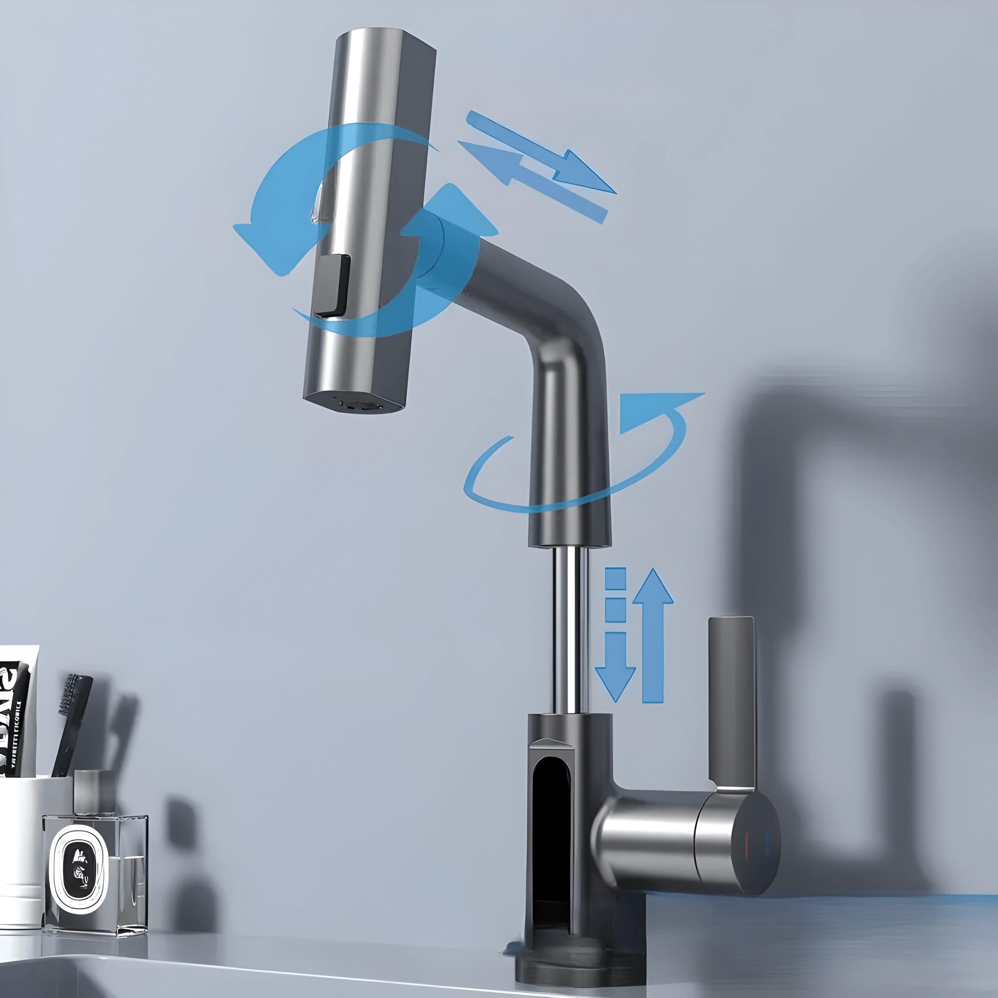 Bateria kuchenna ze stali nierdzewnej z wyciąganą wylewką – Nowoczesny kran kuchenny z regulacją strumienia wody 6