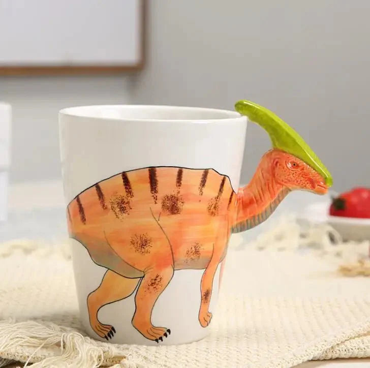 Ceramiczny Kubek Dinozaur 350ml – Ręcznie Malowany, Unikalny Design 3D, Idealny do Kawy i Herbaty 0