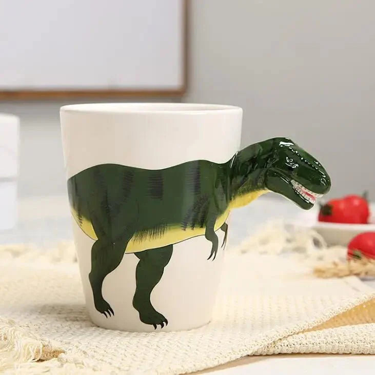 Ceramiczny Kubek Dinozaur 350ml – Ręcznie Malowany, Unikalny Design 3D, Idealny do Kawy i Herbaty 4