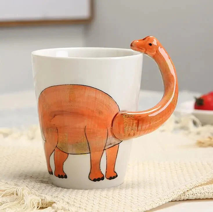 Ceramiczny Kubek Dinozaur 350ml – Ręcznie Malowany, Unikalny Design 3D, Idealny do Kawy i Herbaty 8