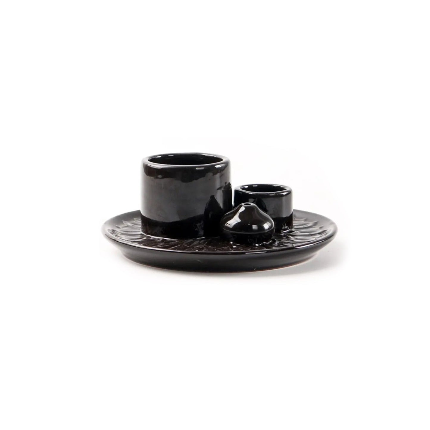 Ceramiczny Świecznik i Holder na Kadzidła 14 x 8 cm - Elegancki Rustykalny Design do Wnętrz 9