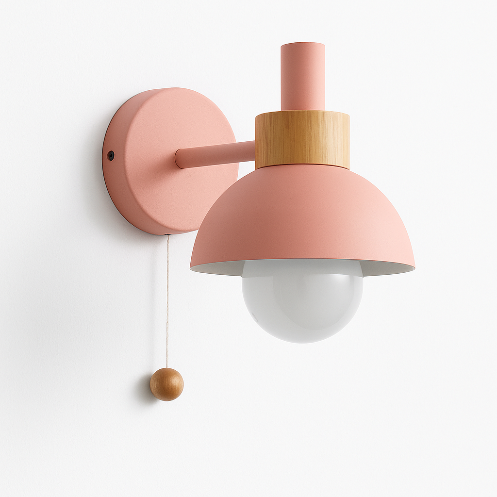 Kolorowa lampa ścienna z sferycznym kloszem – Nowoczesny design do salonu i sypialni