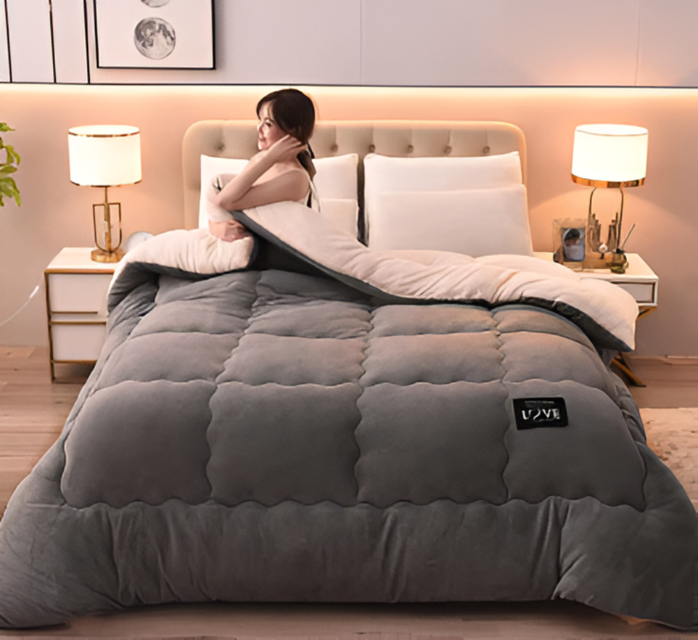 Ciepły Gruby Koc Wełniany 150x200cm – Oddychający Materiał, Idealny na Zimowe Noce 6