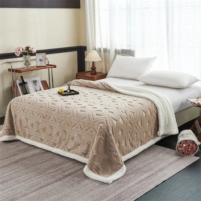 Ciepły Pluszowy Koc w Jednolitym Kolorze – Wielofunkcyjny Koc do Biura i na Drzemki, Łatwy w Pielęgnacji 5