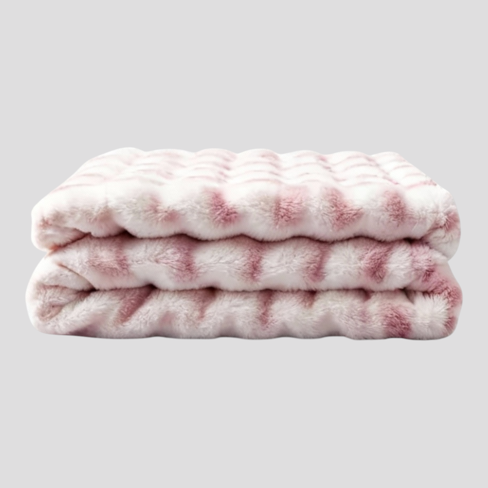 Koc polarowy tie-dye owinięty – prezentacja wzoru