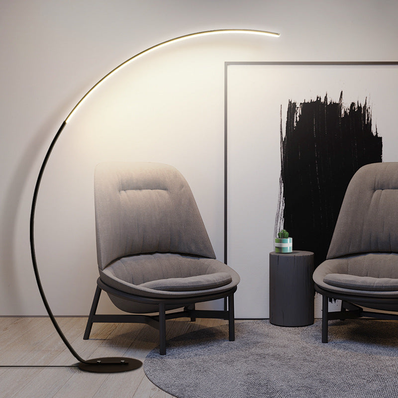Czarna Lampa Podłogowa LED 170 cm z Minimalistycznym Designem - Energooszczędna Lampa Stojąca do Nowoczesnych Wnętrz 0