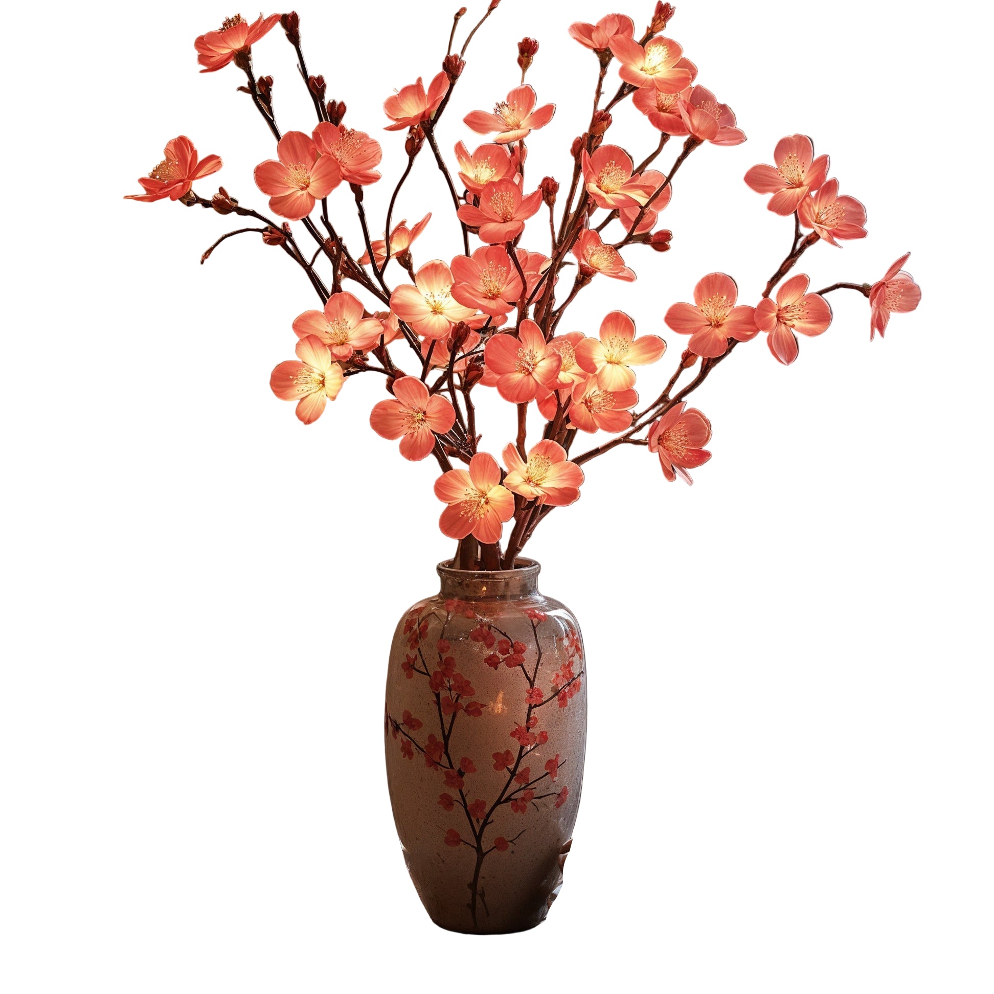 Dekoracyjna Gałąź Kwiatu Wiśni LED 70 cm, Jasnoróżowa, Energooszczędne Oświetlenie, Idealna na Specjalne Okazje 0