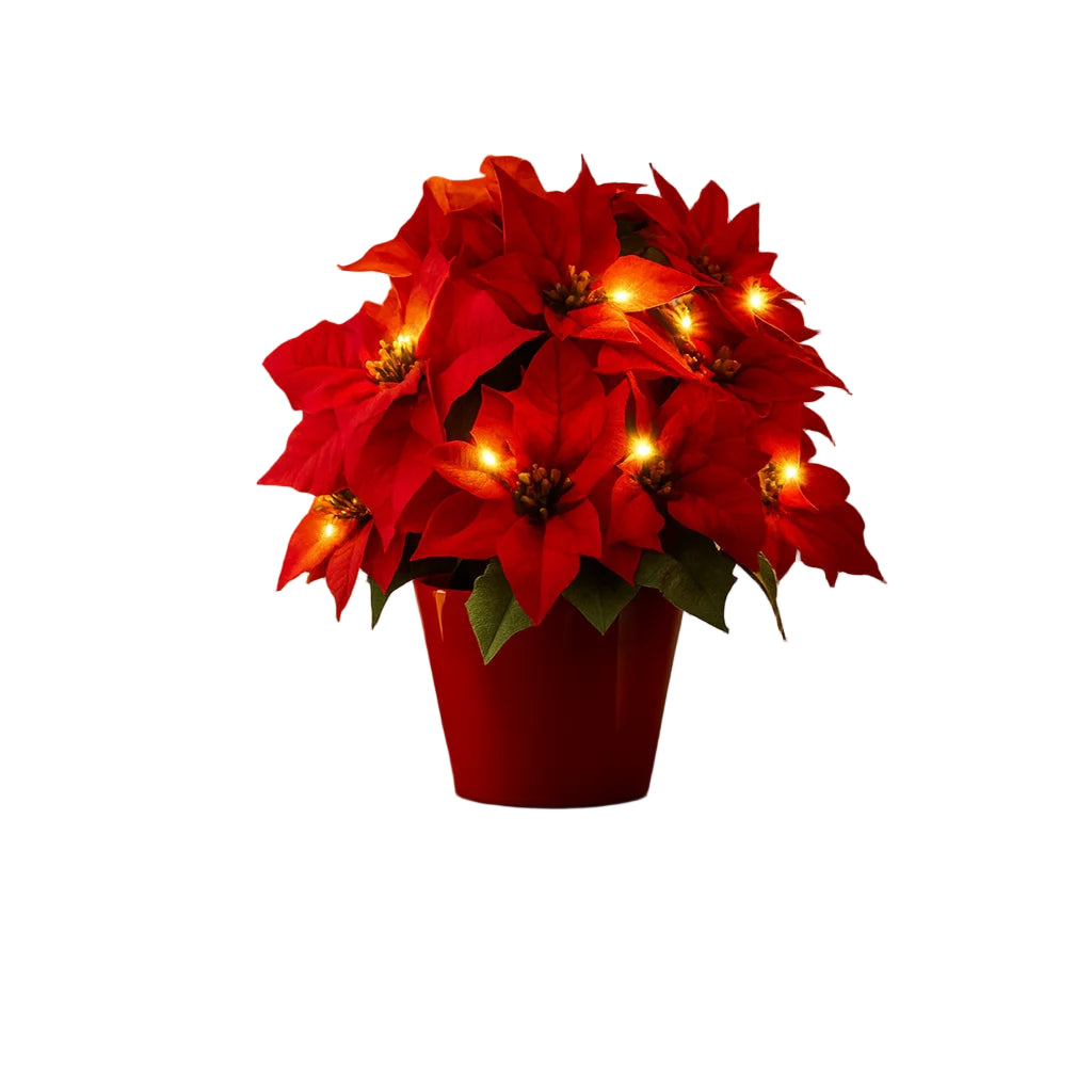 Dekoracyjny Kwiat LED Ruby Glow Blossom – Czerwony, Energooszczędny, Idealny do Wnętrz, Ciepła Biel 4