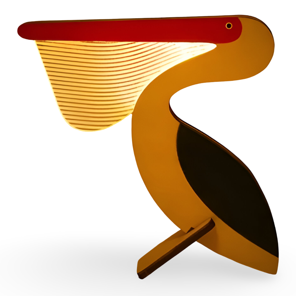 Drewniana Lampa Stołowa LED z Motywami Zwierząt – Urocza Lampa Dziecięca do Pokoju, Akryl i Drewno, Wbudowany Port USB 11