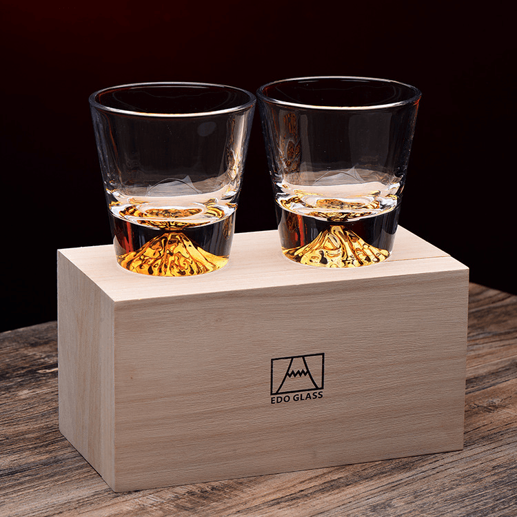 Ekskluzywne Szklanki do Whisky w Stylu Edo Kiriko – Ręcznie Wykonane Kryształowe Szklanki z Eleganckim Opakowaniem 5