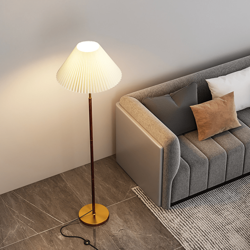 Elegancka Lampa Podłogowa z Papieru Ryżowego, Nowoczesny Design do Czytania, Ciepłe Światło, Biała i Brązowa, Wysokość 158cm 7