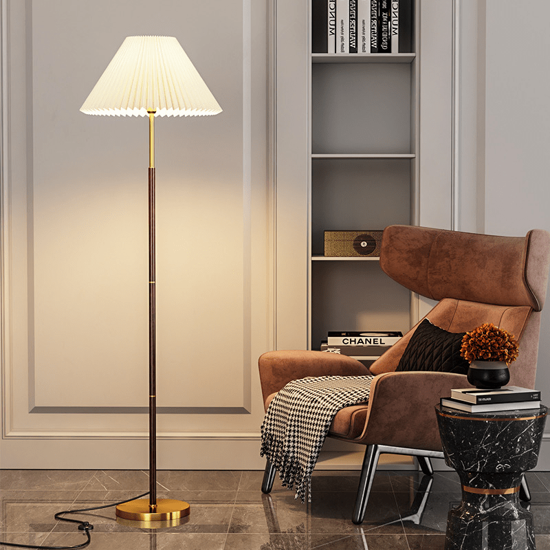 Elegancka Lampa Podłogowa z Papieru Ryżowego, Nowoczesny Design do Czytania, Ciepłe Światło, Biała i Brązowa, Wysokość 158cm 8