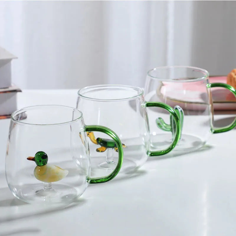 Elegancki Kubek Szklany z Uchwytem, 350ml – Szkło Borokrzemowe, Idealny do Kawy i Herbaty 5