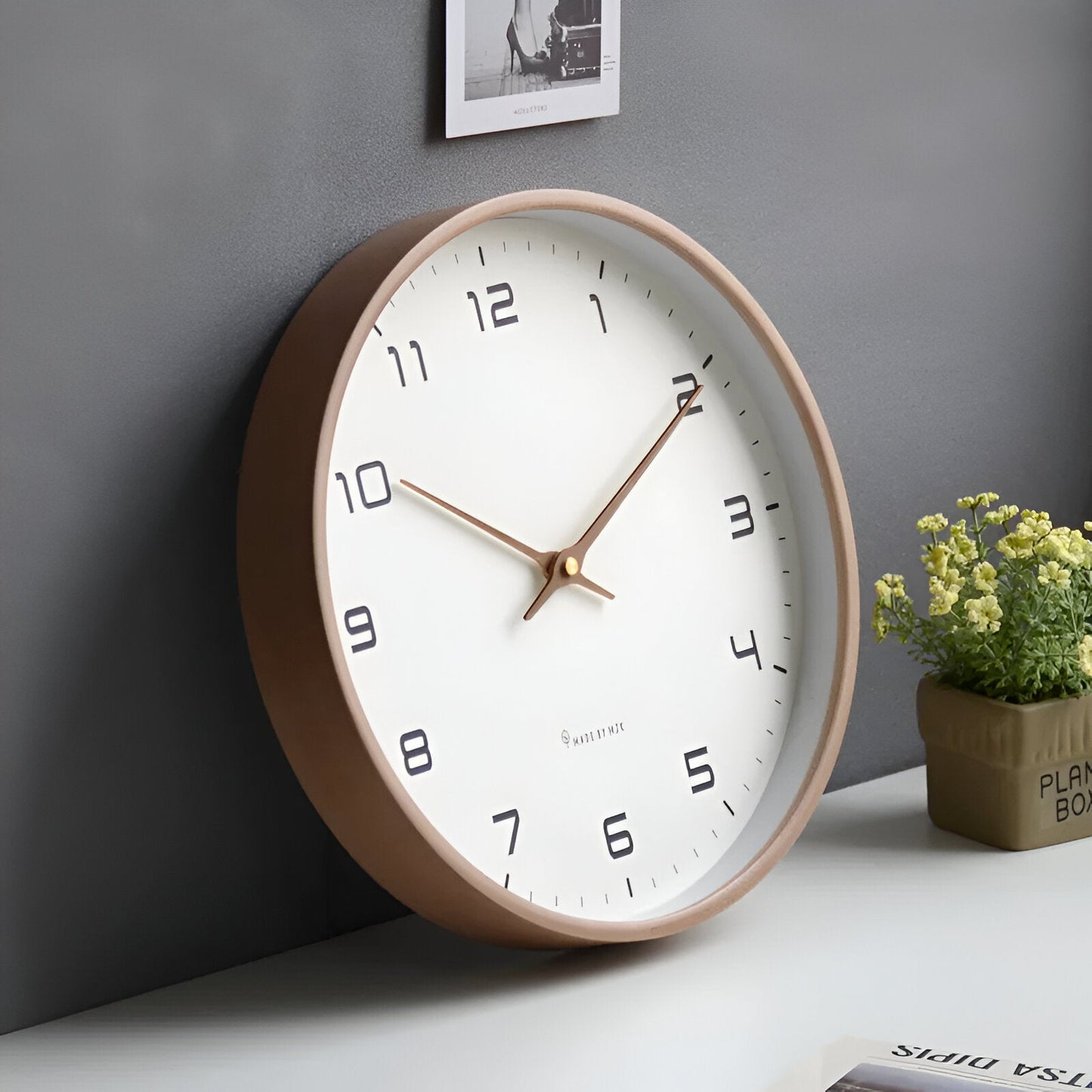 Elegancki Zegar Ścienny 30 cm z Drewna – Minimalistyczny Zegar na Ścianę do Salonu, Kuchni i Biura 2