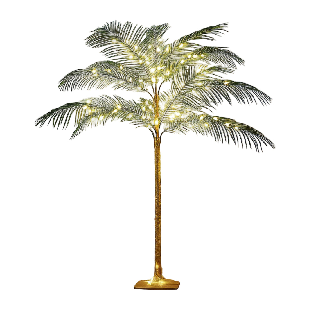 Eleganckie Drzewko Bonsai LED z Elastycznymi Gałęziami – Złota Palma do Dekoracji Wnętrz, Ciepłe Światło, 30 cm 0