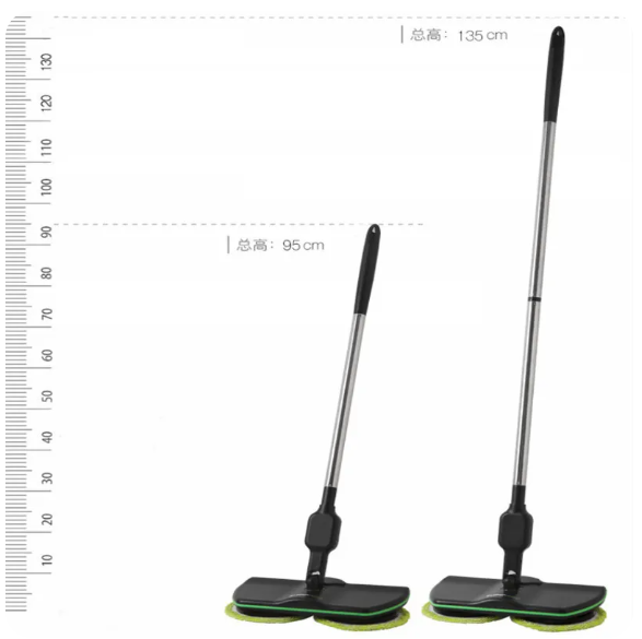 Elektryczny mop do podłóg – bezprzewodowe czyszczenie twardych podłóg z regulowaną rączką i silnikiem z podwójnym obrotem 7