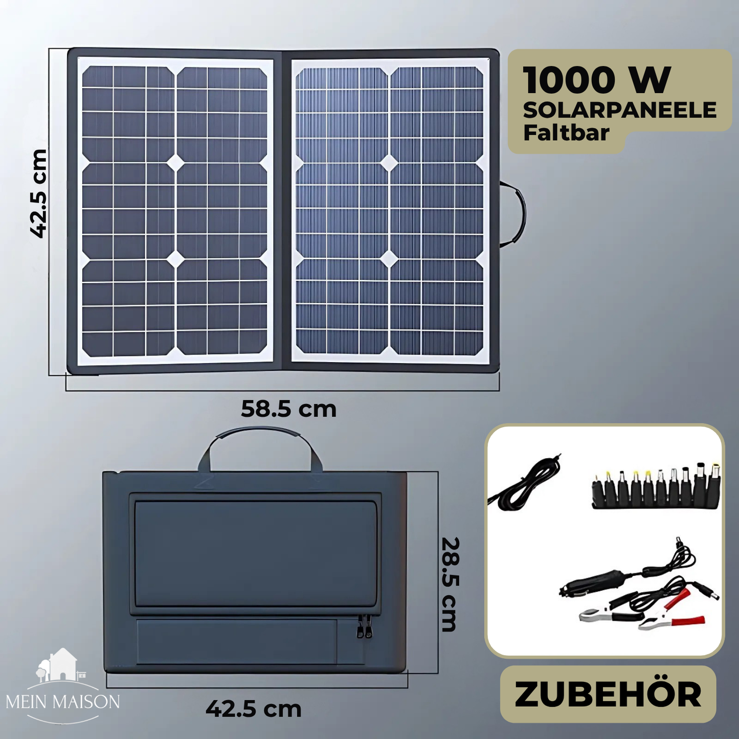 Faltowalne Panele Słoneczne 1000W z MPPT i USB-C – Wodoodporne, Idealne do Campingów i Podróży 4