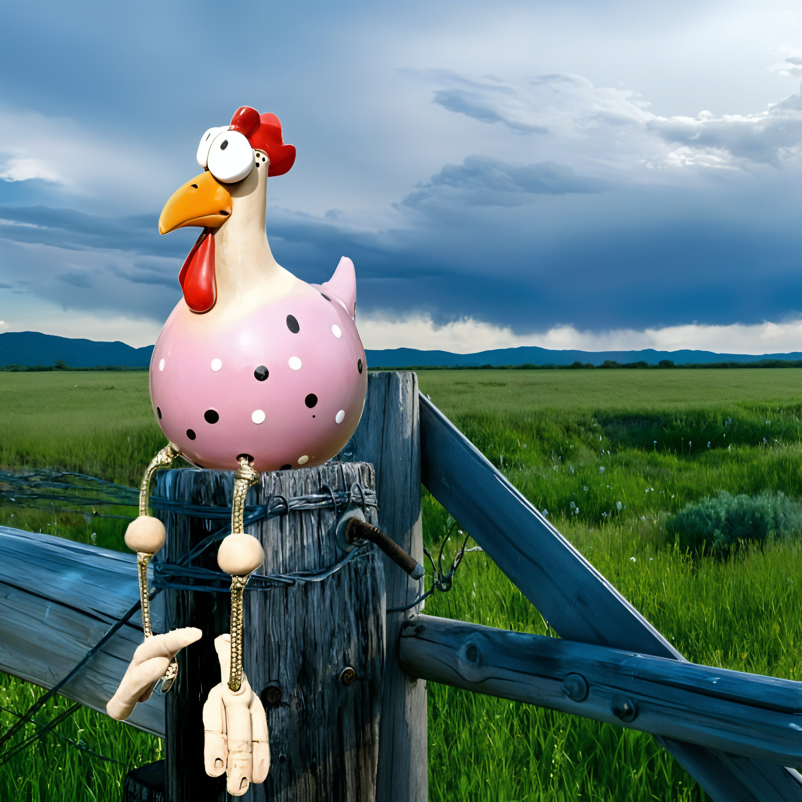 Figurka kurczaka Cluckoo, odporna na warunki atmosferyczne – zabawny wzór do dekoracji ogrodu i patio 8