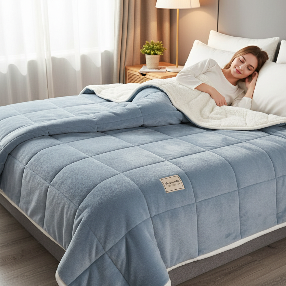 Ciepły Koc Sherpa Fleece, Supermiękki i Wszechstronny, Idealny do Relaksu, 120x200 cm, 150x200 cm, 180x200 cm