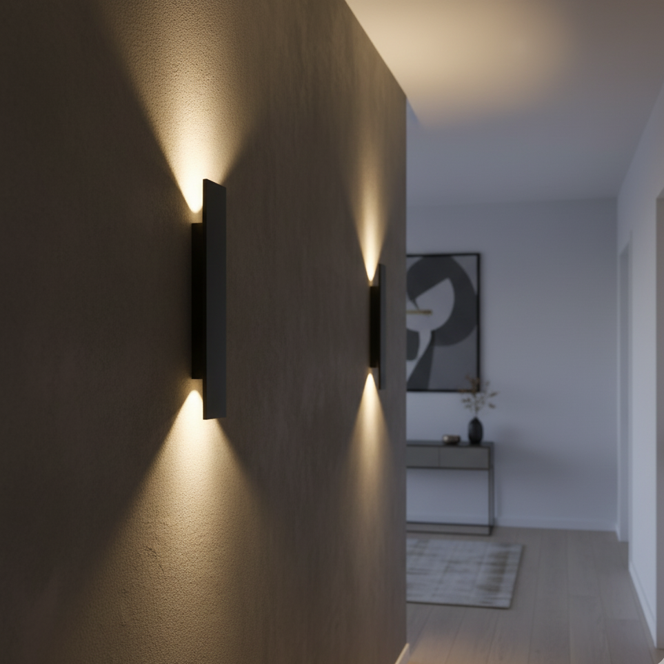 Wodoodporna Lampa Ścienna z Aluminium IP65 – Nowoczesny Kinkiet Ścienny do Oświetlenia Zewnętrznego