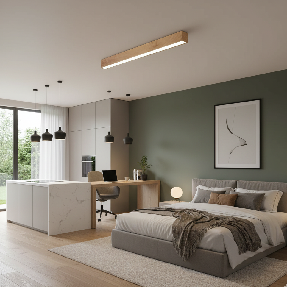 Lampa Sufitowa LED Minimalistyczna 60/100/120 cm – Eleganckie Oświetlenie do Salonu i Sypialni