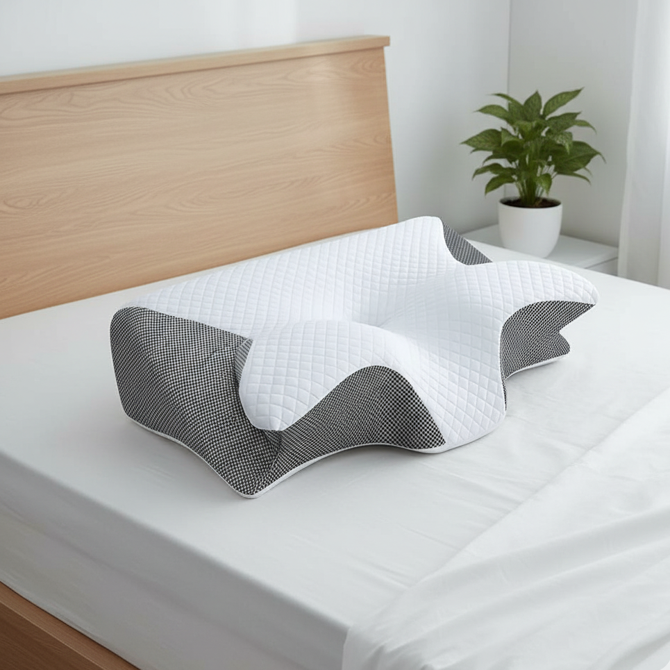 Poduszka Ortopedyczna do Spania - Ergonomiczna Poduszka z Pamięcią, Wsparcie dla Szyi i Pleców w Każdej Pozycji