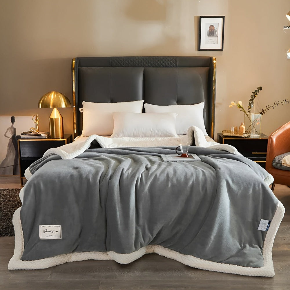 Gruby Koc Fleece 100x150 cm – Ciepły i Miękki Koc Idealny na Zimowe Wieczory, Wysoka Jakość, Łatwe Czyszczenie 3