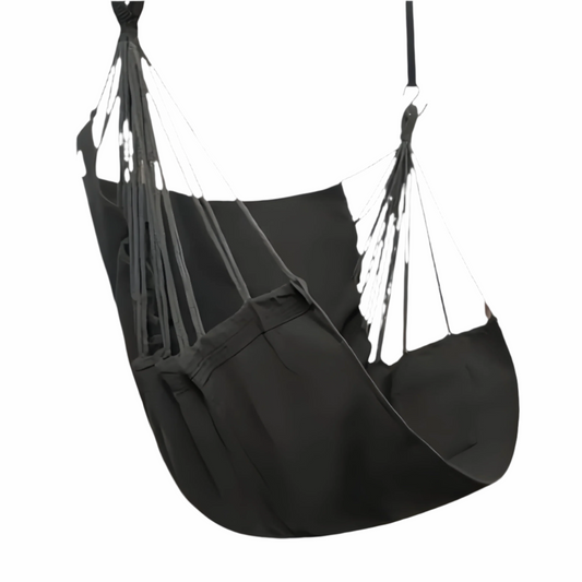 Hengekøye Hengestol z Ergonomicznym Wsparciem – Szary, Bawełna, 120x80 cm, Idealna do Ogrodu i Wnętrz 1