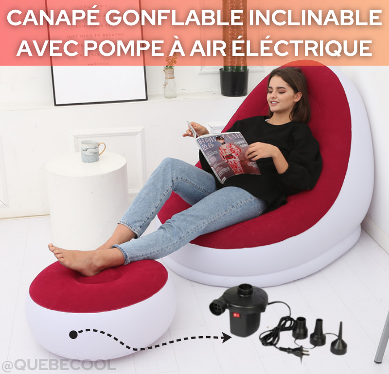 Kanapa Dmuchana z Regulowanym Oparciem – Wygodna i Przenośna Sofa do Użytku Wewnętrznego i Zewnętrznego 9