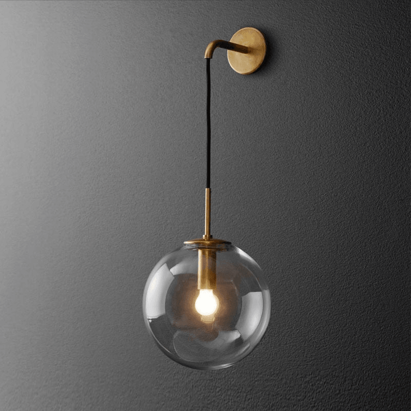 Kinkiet Ścienny Czarny Olivia z Przezroczystym Szkłem – Nowoczesny Minimalistyczny Design do Wnętrz 0