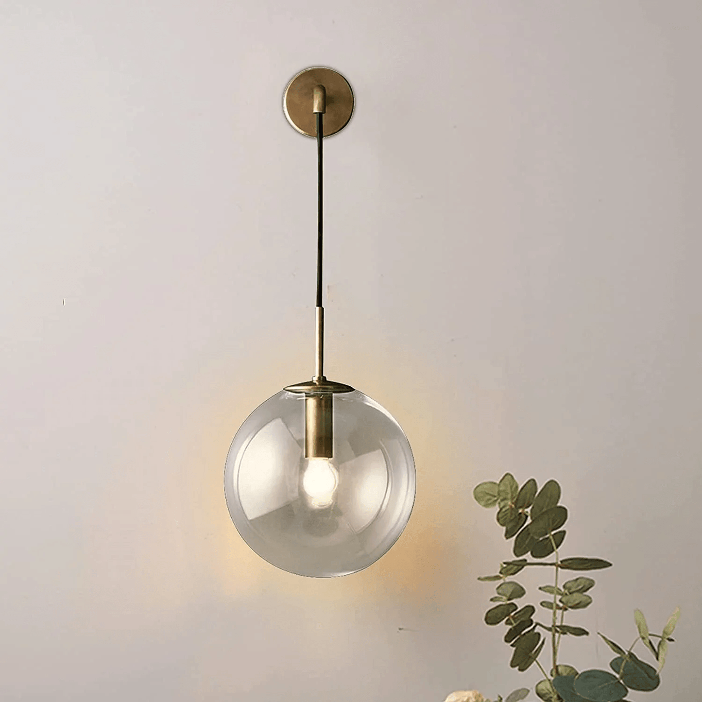 Kinkiet Ścienny Czarny Olivia z Przezroczystym Szkłem – Nowoczesny Minimalistyczny Design do Wnętrz 4
