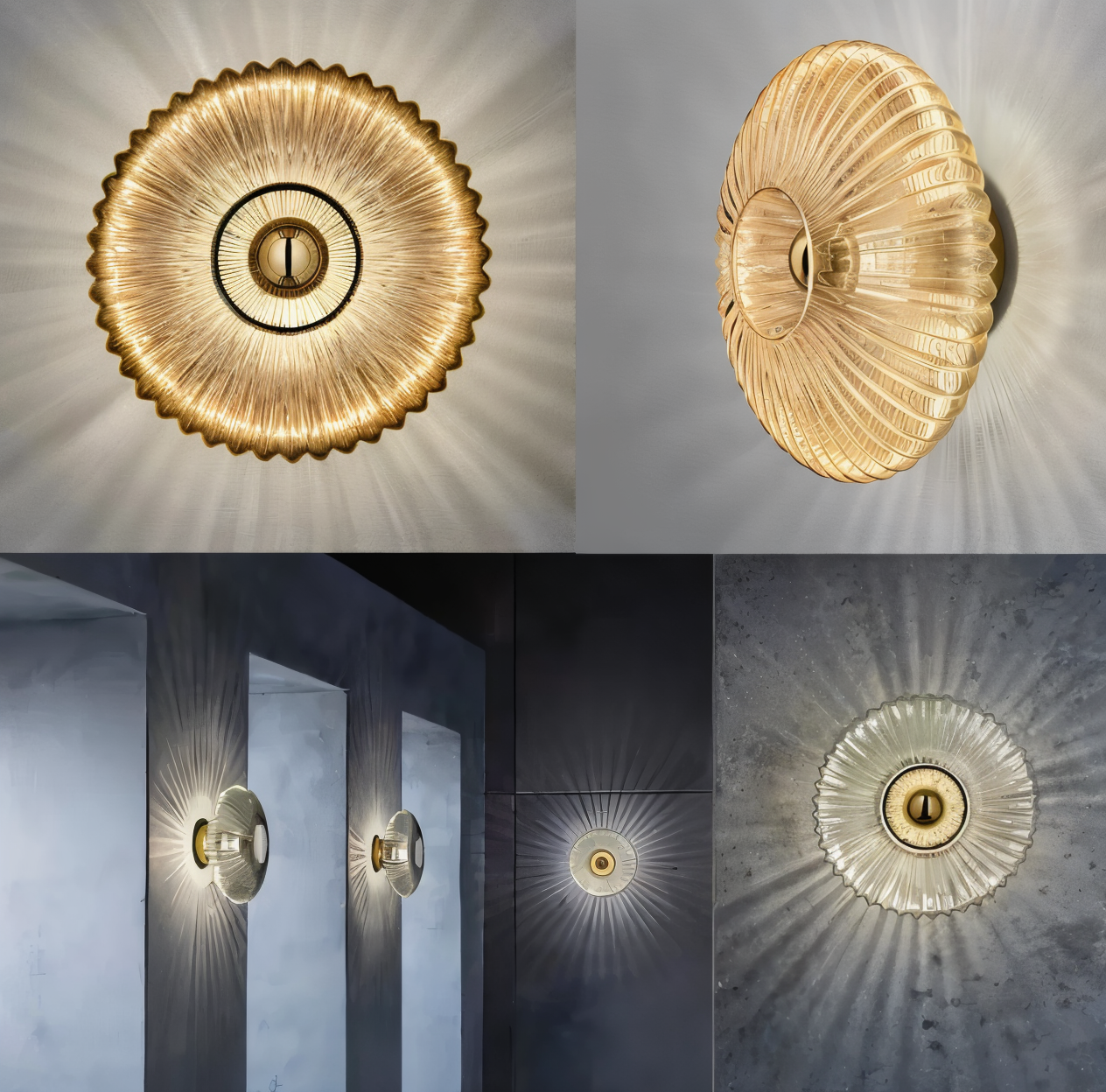 Kinkiet Ścienny LED Enchantaray w Stylu Nordic Bauhaus, Elegancki Falisty Design do Sypialni i Salonu 5