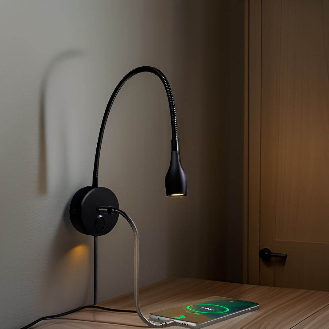 Kinkiet Ścienny TouchGlow 2 w 1 z Ładowarką USB – Bezprzewodowe Oświetlenie do Sypialni i Salonu 3