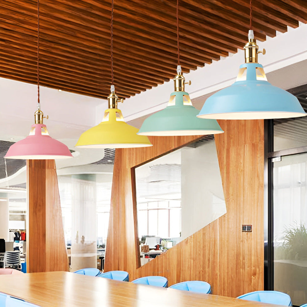 Kolorowa Lampa Wisząca w Stylu Industrialnym z Regulowanym Kablem – Oświetlenie do Salonu i Nad Stół 6