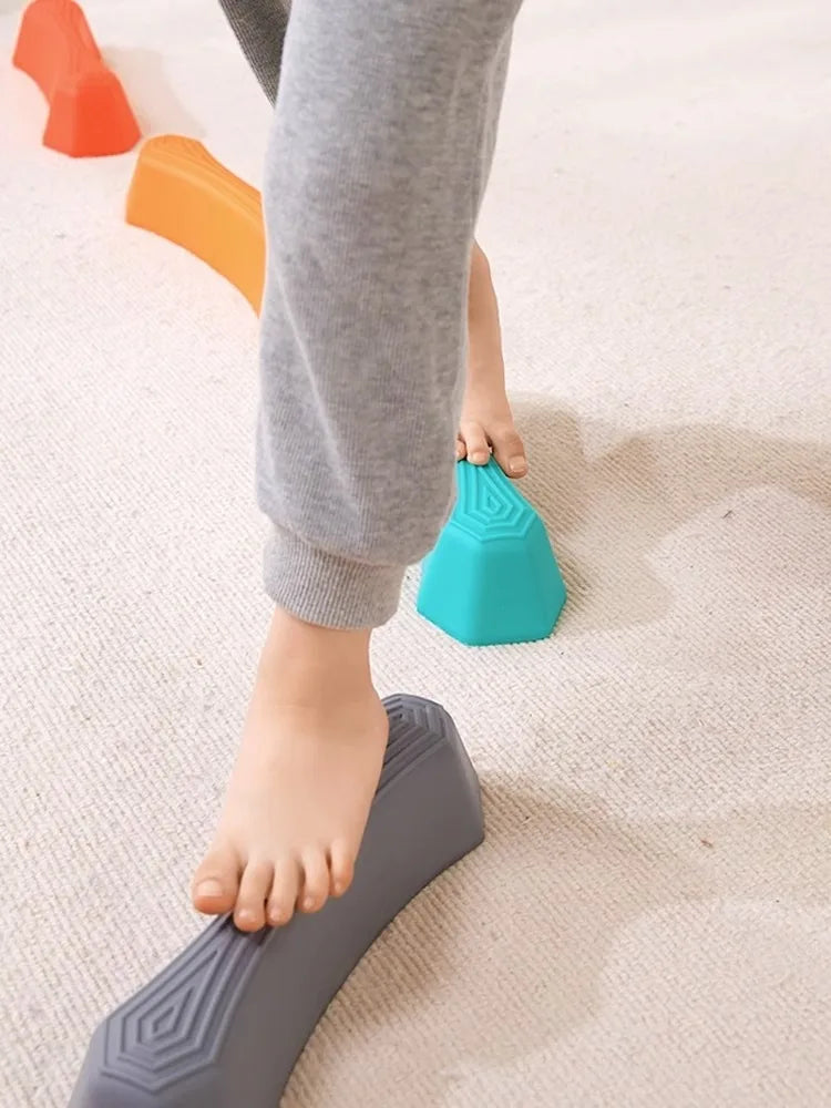 Kolorowe Kamienie do Balansowania – Rozwój Równowagi i Koordynacji Ruchowej dla Dzieci, Wysokość 4-20 cm, Antypoślizgowe 1