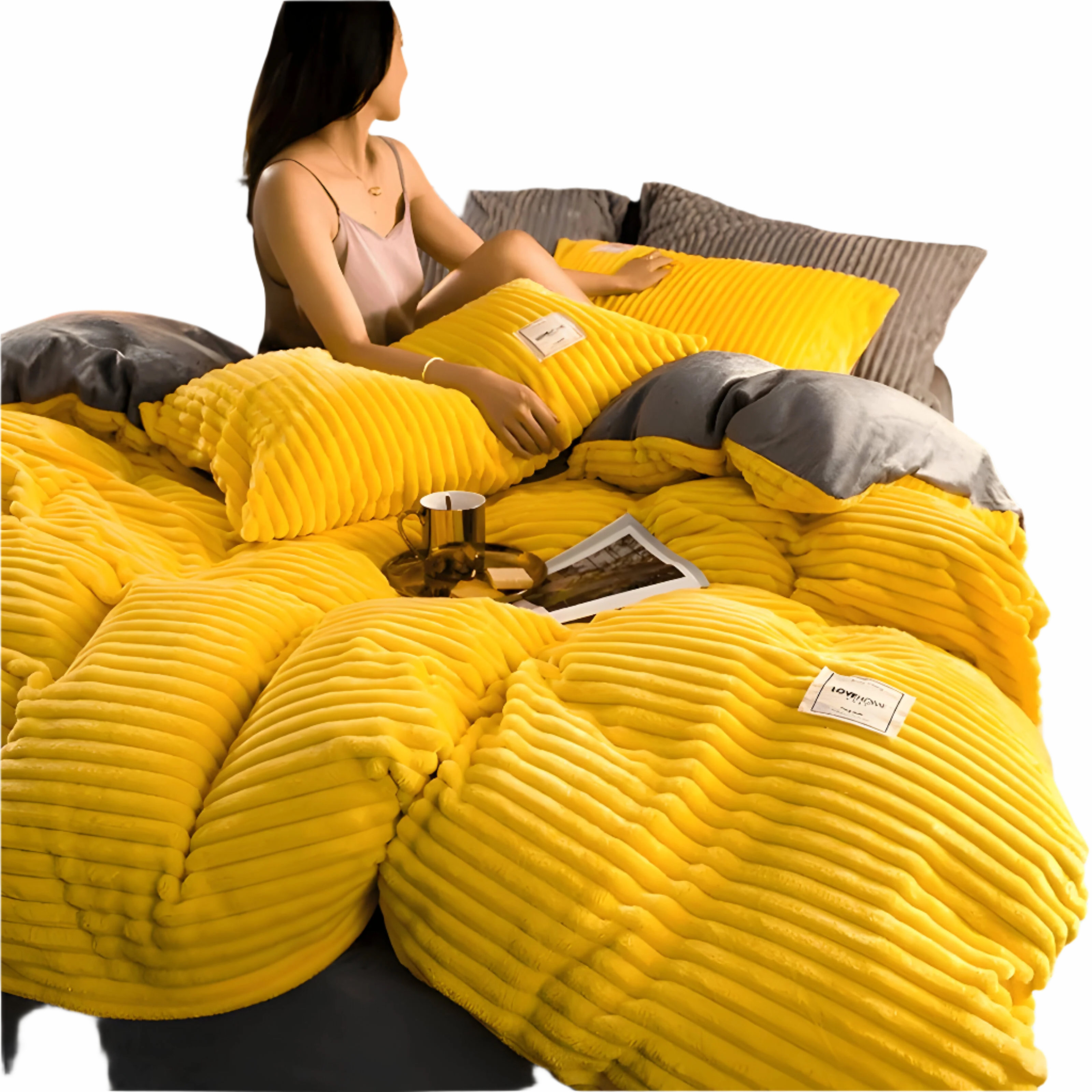 Komplet pościeli 200x220 z weluru – Miękka, oddychająca pościel na każdą porę roku, idealna do sypialni 1