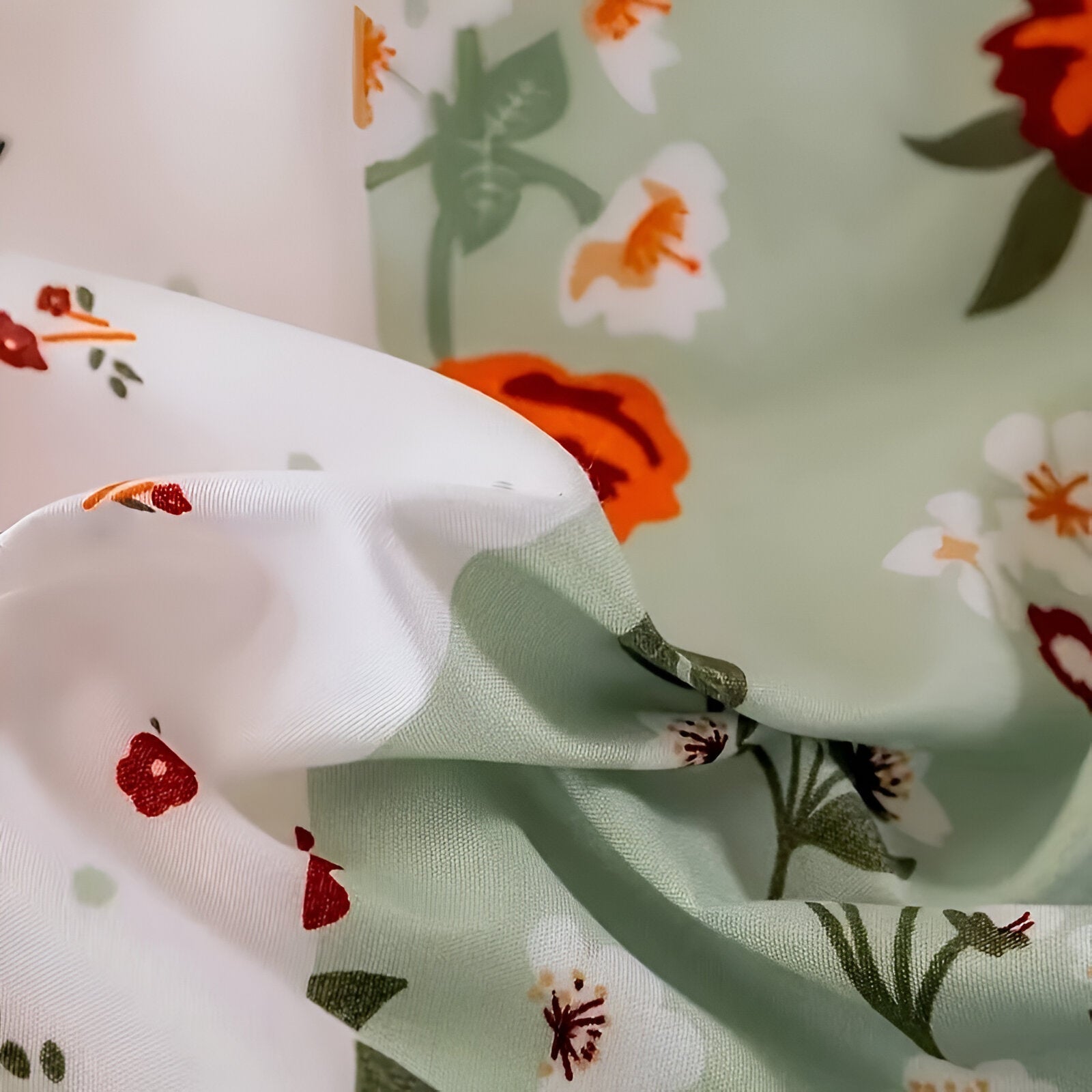 Komplet pościeli bawełnianej 160x200 – Elegancki zestaw z kwiatowym wzorem do sypialni, komfortowy i stylowy dodatek 8