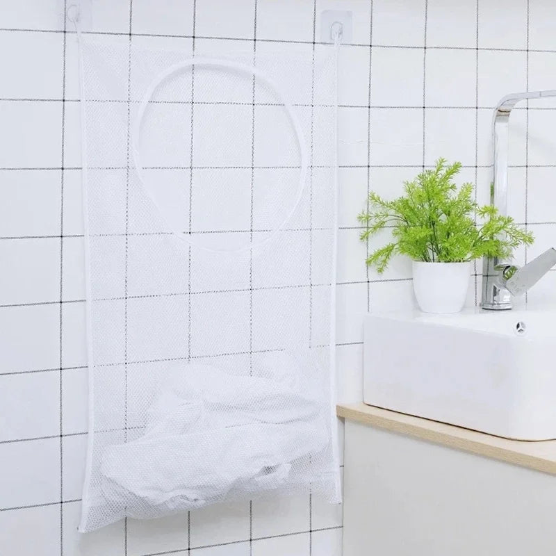 Kosz na pranie SpaceSaver Pro – Faltowy, Biały Kosz na Bieliznę do Małych Przestrzeni, Zawieszany, Praktyczny i Stylowy 2