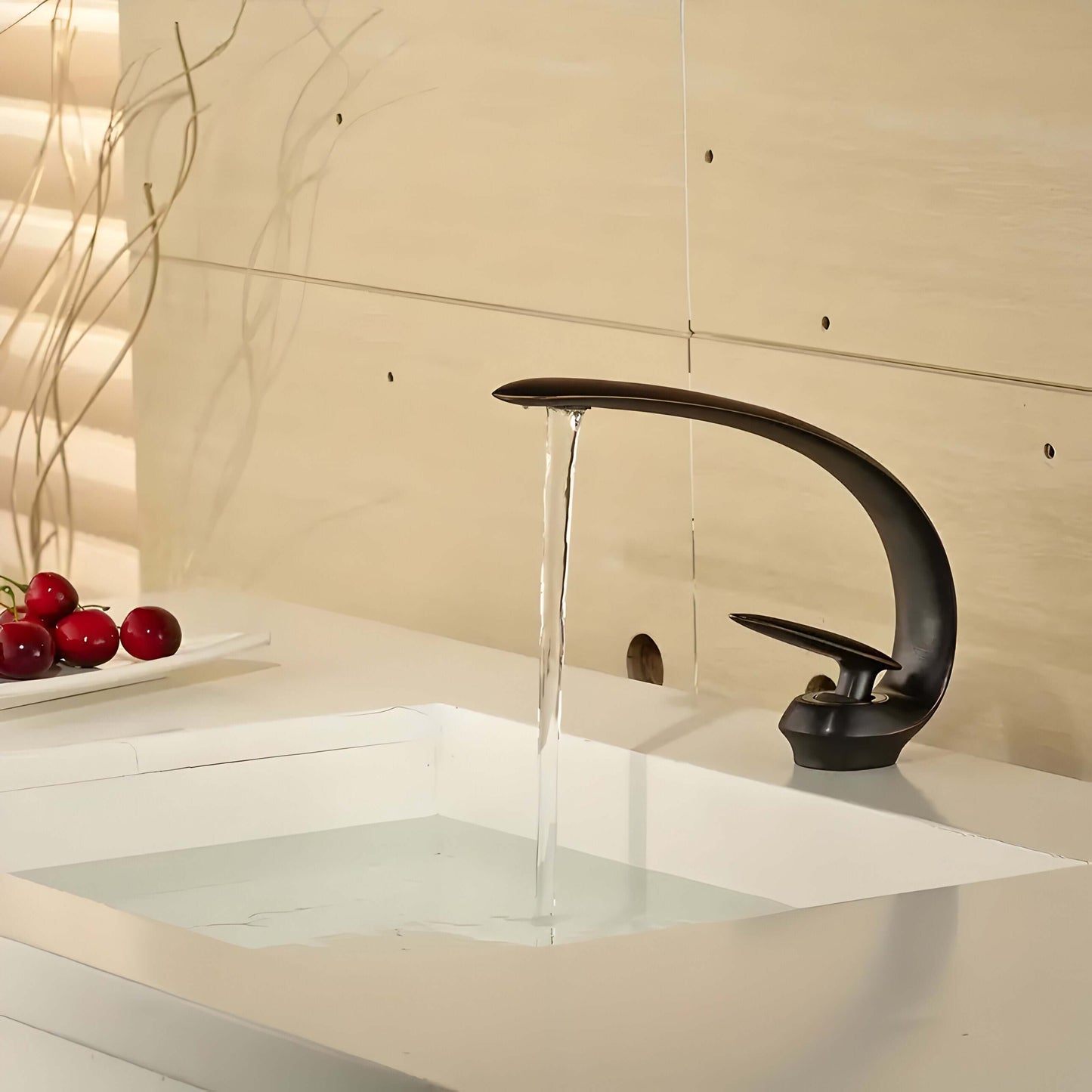 Kran kuchenny i łazienkowy z mosiądzu – Minimalistyczny design z podwójną kontrolą temperatury, łatwy w instalacji i funkcjonalny 3