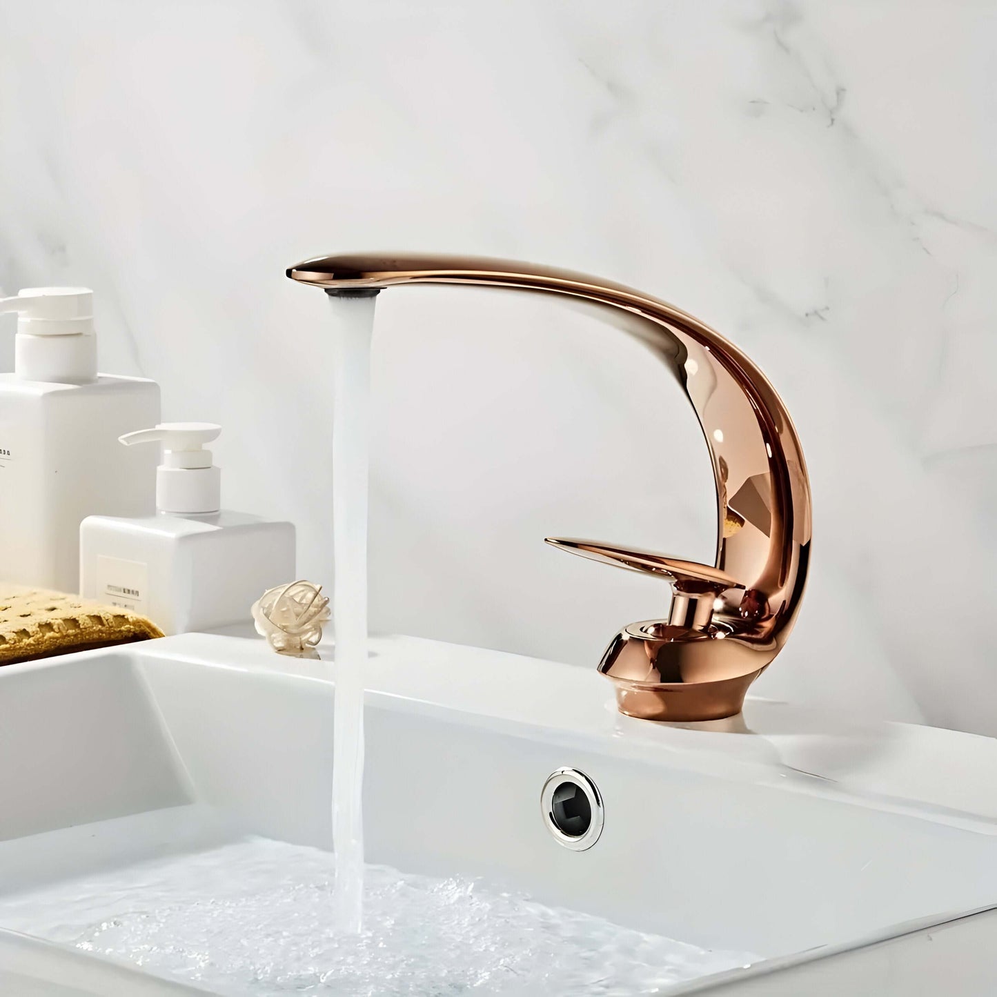 Kran kuchenny i łazienkowy z mosiądzu – Minimalistyczny design z podwójną kontrolą temperatury, łatwy w instalacji i funkcjonalny 4