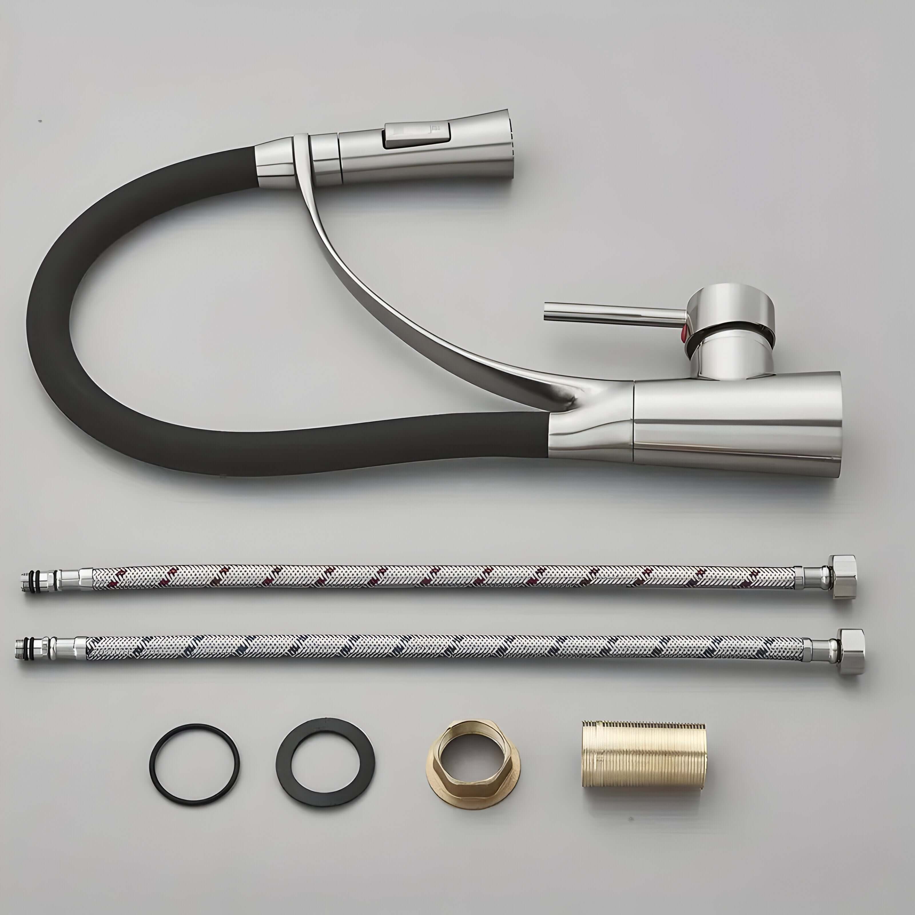 Kran kuchenny ze stali nierdzewnej – 360° obrotowy z wyciąganą wylewką do łatwego mycia dużych naczyń 6