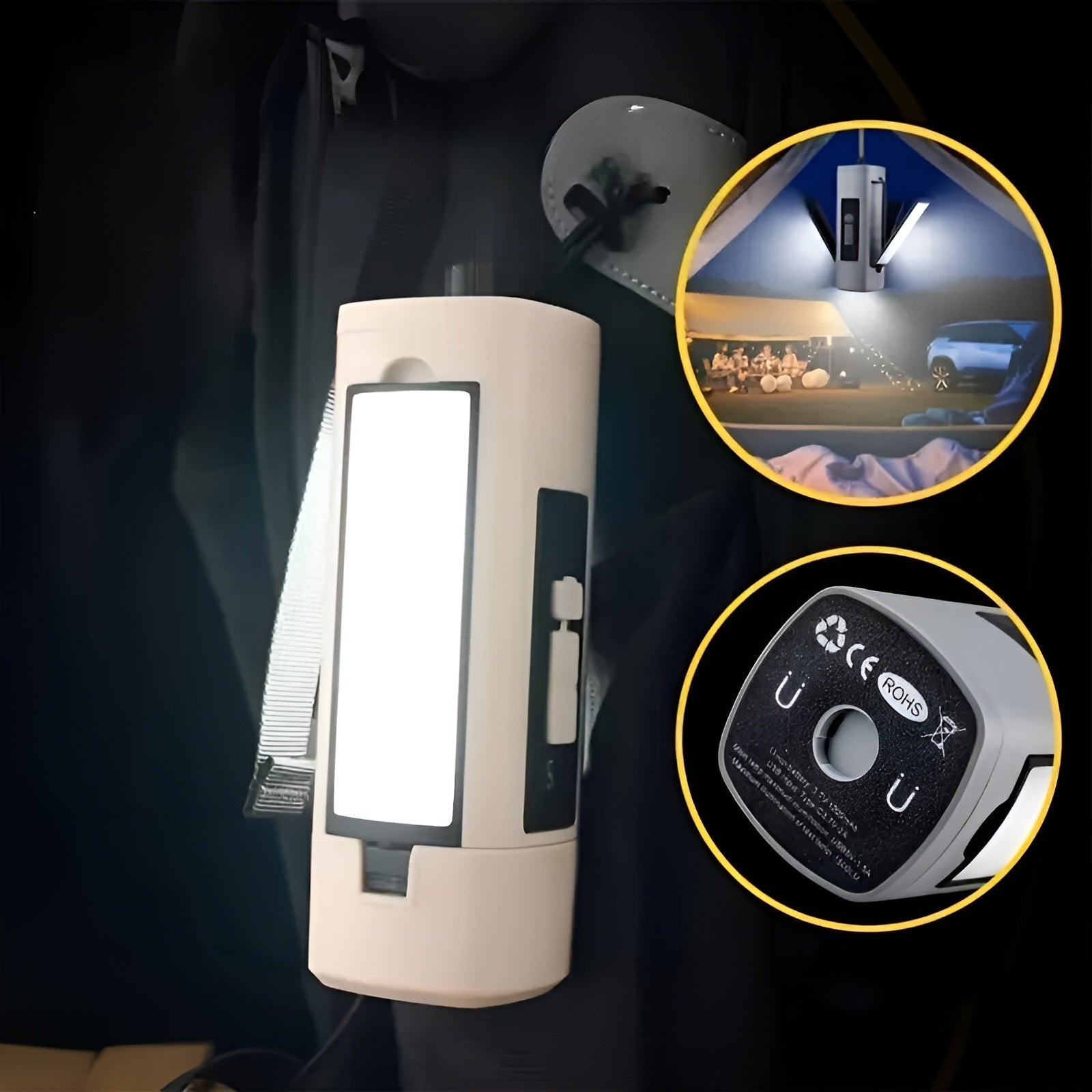 Kreatywna Lampa Kempingowa – Wodoodporna, Obracana 360° z Mocnym Światłem LED 1000 LM dla Miłośników Przyrody 6