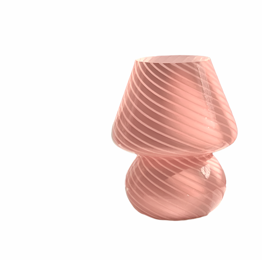 Lampa Biurkowa Vintage z Ręcznie Wytwarzanego Szkła, 3 Temperatury Barwowe, Kompaktowa, z Portem USB – Striped Glow 0