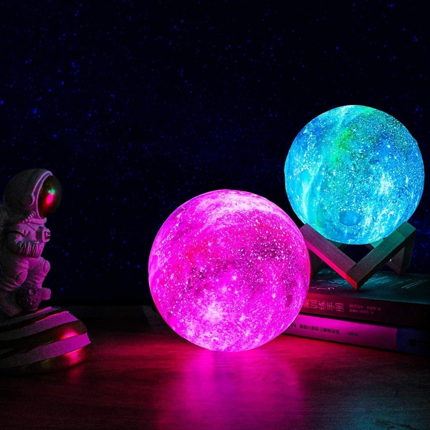 Lampa Nocna z Projekcją Gwiazd i Dotykowym Sterowaniem – Elegancka Lampka Nocna do Sypialni z Wielokolorowym Światłem 6