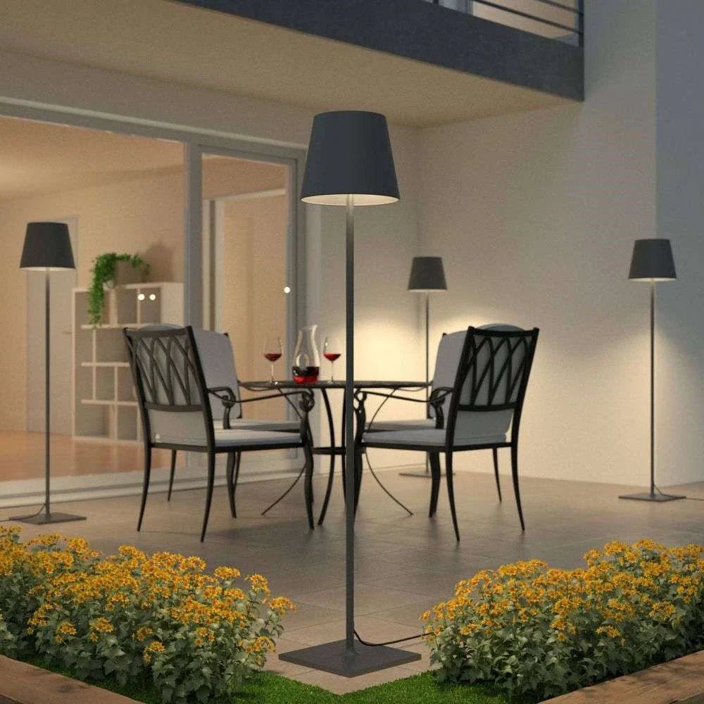 Lampa Podłogowa Czarna LED z Regulowaną Wysokością – Nowoczesna Lampa Stojąca do Wnętrz, Wodoodporna IP54 2